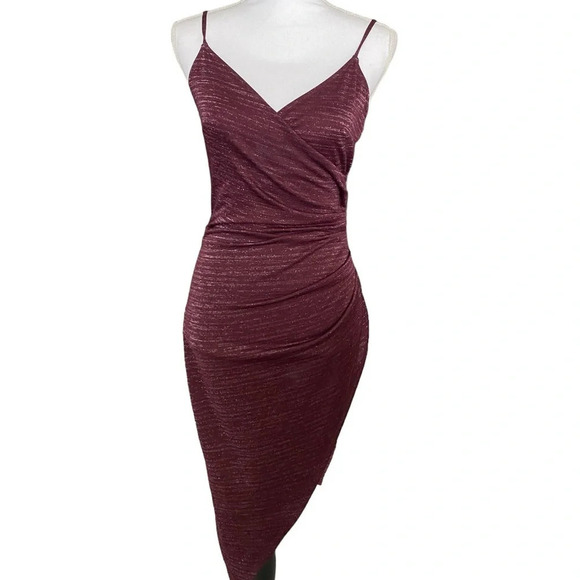 Windsor Burgundy Velvet Midi Dress - Picture 3 of 8